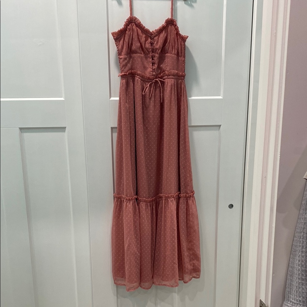 Patrons of Peace Pink Maxi Sundress for Wedding Guest